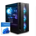 dcl24 Gamer PC Ryzen 7 5700X3D, RTX4070 12GB - 1000GB SSD, 32GB DDR4, High End Computer mit 8x4.1 GHz, Tower mit WLAN, Gaming PC mit Windows 11 Pro
