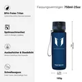 Trinkflasche 750ml Tritan BPA-frei Super Sparrow Sport Wasserflasche Outdoor