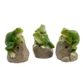 Decoris season decorations Dekofigur, Dekofigur mit Ton für Draußen Frosch 11x8x7cm Keramik grün 1 Stk.sort.