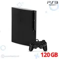 PS3 / Sony Playstation 3 - Konsole Slim 120GB #schwarz + Controller + Zub.