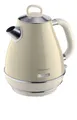 Ariete Vintage Wasserkocher 2869, Retro Elektrischer Wasserkocher mit Sichtbarem Wasserstand, Kabellosem 360°-Sockel, Abschaltautomatik, Teesieb, Fassungsvermögen 1,7 l, Edelstahl, 2000 W, Beige
