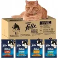 Purina Felix Nassfutter Für Katzen, Geschmacksmischung, 120 X 85 G