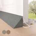 HIZH Schwerlast Zugluftstopper für Türen,90cm Extra Dickes Keildesign dichtet große Spalten bis 7,5cm Beschwerte Türdichtung für Schallschutz,Lichtschutz & Energiesparen,Grau