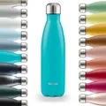Blumtal Trinkflasche 1000 ml Edelstahl - auslaufsichere Isolierflasche - BPA-freie Trinkflasche kalt & warm - doppelwandige Insulated Bottle - rostbeständige Isolierflasche Petrol