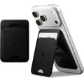 Kartenetui mit Ständer mit Mag Spigen Case Cover Schutzhülle Etui Schwarz