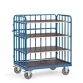 fetra 18212-1, Sperrholz, Stahl, Regalwagen, Blau, 1200 kg, 4 Rad/Räder, Gummi