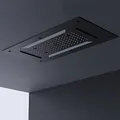Bernstein XXL Regendusche Deckenbrause DPG5030 70 x 38 cm Schwarz matt – LED Duschkopf aus Edelstahl mit Fernbedienung, 4 Funktionen Regendusche Wasserfall Sprühnebel Blasenregen, Anti-Kalk-Düsen