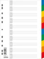 Register / Trennblätter aus Buntem stabilem Öko PP DIN A4 225x297mm, 11fach g...