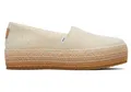 TOMS Valencia Weiße Espadrille Plateau Espadrille