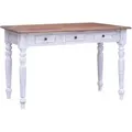 Schreibtisch Mit Schubladen Weiß 117x57x75 Cm Altholz Massiv Vidaxl