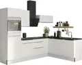 Optifit Winkelküche ohne Geräte Arvid986 270 cm weiß glänzend zerlegt Variante l