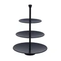 Tortenplatte Etagere Etagenständer Servierständer schwarz Kuchenständer 37x25 cm