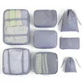 BillyBath Koffer Organizer set, Packing Cubes Kleidertaschen Schuhbeutel Reiseorganizer Packwürfel Kosmetik Travel Organizer Packtaschen für Koffer (8 teilig, Grau)