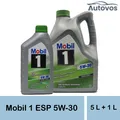 Mobil 1 ESP 5W-30 5 + 1  Liter Motoröl GM dexos 2 VW MB SHC Synthese