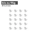 MaajeeKuto Magnet Neodym Scheibenmagnet 2x2mm N42 Supermagnet Ni-Cu-Ni 95g Haftkraft (10-St)