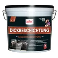 MEM Dickbeschichtung, Für Neu- und Altbauten, Tausalzbeständig und fäulnisfest, Gebrauchsfertig, Einfach zu verarbeiten, Lösemittelfrei, 12 l, Dunkelbraun