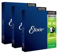 Elixir Electric Optiweb Custom Light 3erSet E-Gitarre Saiten Beschichtet 009-046