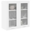 vidaXL Hängeschrank mit Speicher Weiß 80 x 31 x 80 cm Holzwerkstoff, Großzügiger Stauraum, Moderne Küchenschränke, robust, rechteckiges Design, clevere Innenorganisation
