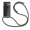 Hülle Kompatibel mit Google Pixel 8 | Handykette Smartphone Halskette Hülle mit Band | Handyhülle mit Kordel zum Umhängen Kompatibel für Pixel 8 | Schwarz