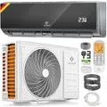 KESSER® Klimaanlage Set Split, WiFi/App Funktion Klimagerät, Kühlen /Heizen , 12000 BTU/h (3.400W) sehr leise, Kältemittel R32, Fernbedienung, Timerfunktion, Montagematerial