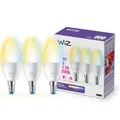 WiZ smarte E14 LED Lampe im 3er-Pack - 40W, mit Weißschattierungen, WLAN/Bluetooth, Sprach- / App-Steuerung, funktioniert mit Google Home, Alexa und HomeKit