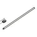 ledscom.de LED Unterbau-Leuchte SIRIS schwarz matt mit Netzteil, Eckmontage, flach, 90cm, 963lm, warm-weiß