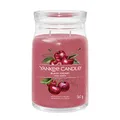 Yankee Candle Signature Duftkerze ; große Kerze mit langer Brenndauer „Black Cherry“ ; Soja-Wachs-Mix