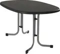 Gartentisch - Grau - Mecalit - Metallgestell - 140 x 90 cm - klappbar