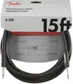 Fender Professional Series Gitarrenkabel, Instrumentenkabel für E-Gitarre und Bass, langlebiges, hochwertige Audioqualität, Kabel für E-Gitarre, 4,5 m, Schwarz