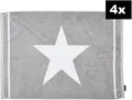 done.® Badematte DAILY SHAPES Star 4er-Set, Höhe 5 mm, fußbodenheizungsgeeignet, Baumwolle, rechteckig, Badvorleger aus 100% Baumwolle, Jacquardgewebt