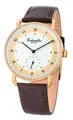 Eichmüller Quarzuhr Herrenuhr Slim Gehäuse Goldfarben Lederband Braun 40 mm – Elegante 3035-03, Armbanduhr für Herren im stilvollen Design