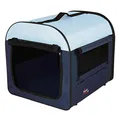 TRIXIE Hundebox Basic - Größe XS: 32 x 32 x 47 cm - mit abdeckbaren Netzeinsätzen, Fleece-Bodenplatte, 3 Außentaschen, Bodenlaschen & Heringen, inkl. Tragetasche – 39701