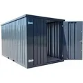 LagercontainerXXL 4m Lagercontainer mit Doppeltür & Doppelverriegelung RAL7016 Anthrazitgrau 3,88x2,14x2,09