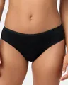 Nur Die Alles Unbeschwert Slip saugstarke diskrete Hygienewäsche waschbar & wiederverwendbar aus Baumwolle Damen, schwarz, L