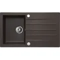 Granitspüle Spülbecken Küchenspüle Espresso Brown 86x50cm Mojito 100 Einbauspüle Langlebig Elegant Pflegeleicht Inkl Siphon