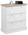 OTTO home Schubkastenkommode Binz, mit schönen Metallgriffen, 3 Schubladen, Breite 75 cm
