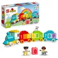 LEGO DUPLO Zahlenzug - Zählen lernen, Zug Spielzeug, Lernspielzeug für Kinder ab 1, 5 Jahren, Baby Spielzeug für Mädchen und Jungen 10954 - Bronze