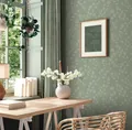 Natürliche Tapete mit Blättermotiv – Grün