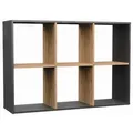 Selsey - Malax – Offenes Standregal, 6 Fächer, Artisan-eiche/anthrazit, 110 Cm