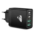 USB C Ladegerät, 40W 4-Port USB C Netzteil Schnellladegerät, PD 3.0 Power A