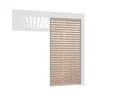Weide Pavillonseitenteil Holzoptik Lamellenwand für Pergola aus Aluminium 3 Maße, 93x234 cm, Seitenteil