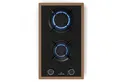 Klarstein Induktions-Kochfeld Lumiflame CP11-KL-LF-30cm-Bl, Gaskochfeld 2 Brenner Elektrische Zündung Küche