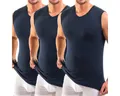 HERMKO Unterhemd 3050 (Pack, 3er) 100 % Bio-Baumwolle Muskelshirt V-Ausschnitt Basic hergestellt in EU