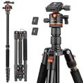 Victiv Kamera Stativ, 198cm Tragbares Reisestativ, 2-in-1 Dreibein Stativ & Einbeinstativ mit 360° Panorama Kugelkopf für DSLR Canon Nikon Sony, Aluminium Camera Tripod, Stative für iPhone Smartphone