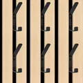 mobumeia 6 Stück Akustikpaneele Wandpaneele Kleiderhaken, Haken für Akustikpanele, doppelter Garderobenhaken Schwarz für Acoustic Panel, Akustikplatten Wandhaken Schwarz, Aluminium, 13mm