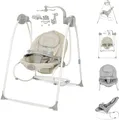 Lorelli Babywippe elektrisch Tango 2 in 1, Fernbedienung, MP3, Timer, Mobile braun
