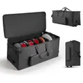 VEVOR Schlagzeugtasche, Drummer Hardware Bag, 1010x510x440 mm, mit 6 herausnehmbaren Trennwänden, Rollen & 3 Außentaschen, wasserabweisend & gepolstert, sicherer Transport von Equipment & Instrumente