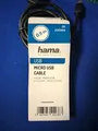 Hama USB MicroUSB-B/USB-A 2.0 M/M Kabel 0,9m Schwarz Neu 00200904