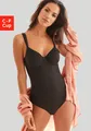 Nuance Body mit feinen Borten und Spitzeneinsatz, schwarz