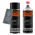 Autolack 2K Spraydosen Set für Tesla 26Z Dark Magneto Metallic Basis 2K Klarlack